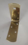 Hopkins 7" Strap Bracket  5/16" Sq. Hole 90° Brass Plated