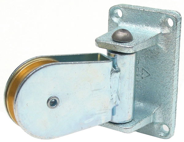 1.5" Swivel Pulley, Brass Wheel, Zinc Frame, Single