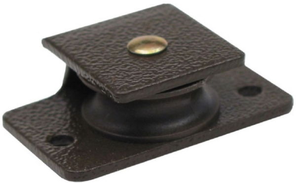 0.75" Side Pulley, Nylon Wheel, Brown Frame