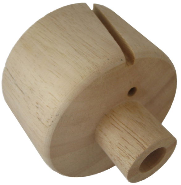 4" Wooden Block, Nipple