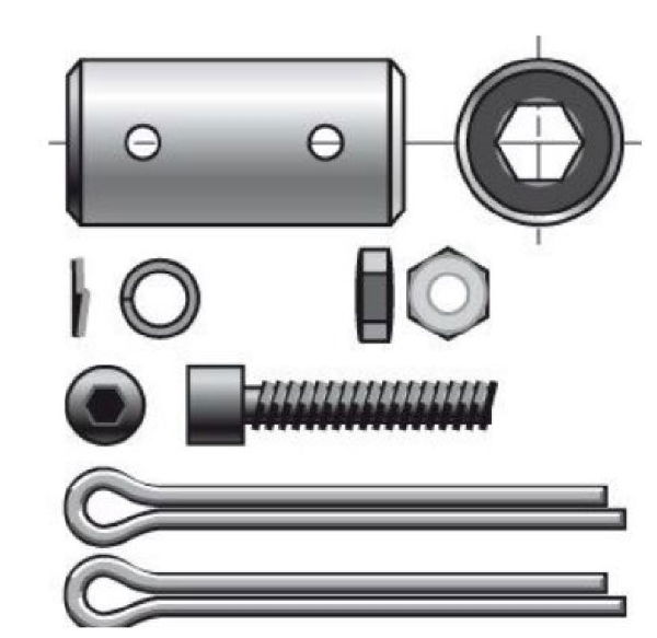 Somfy Adaptor 7mm Hex to 8mm Square